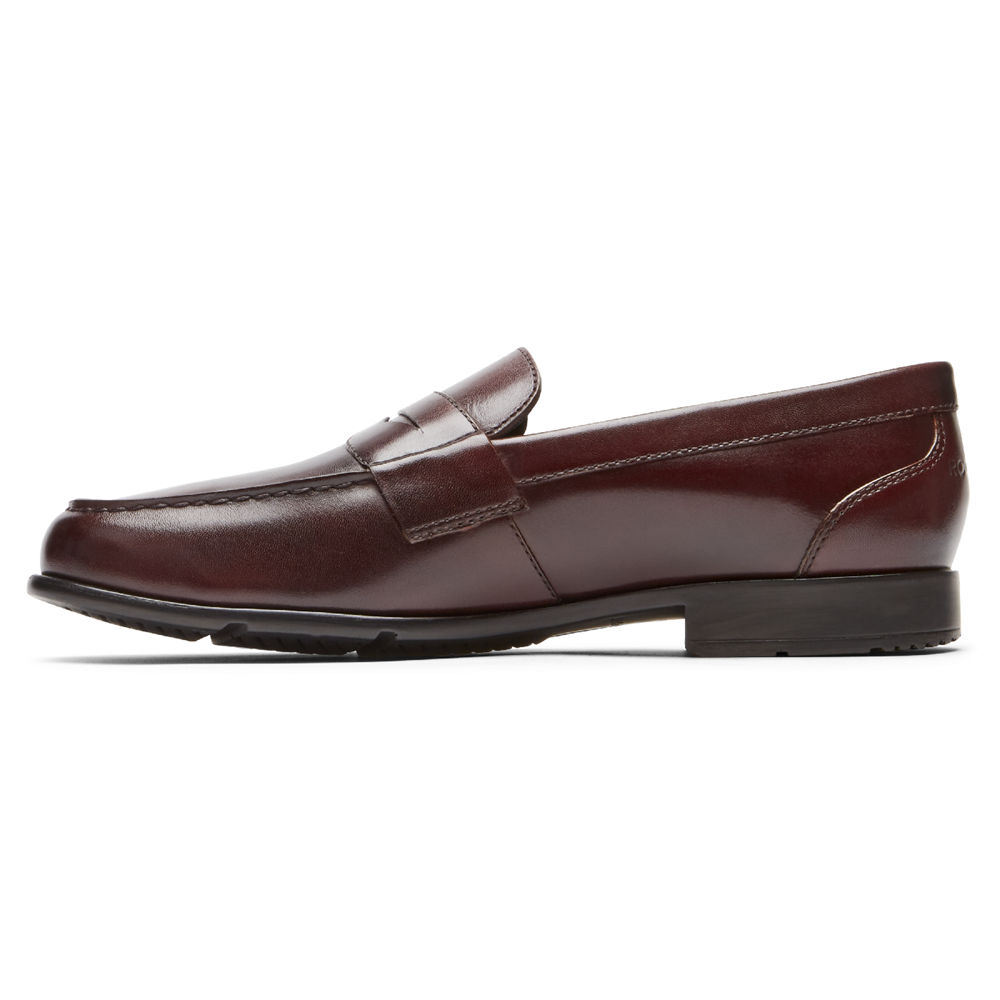 Rockport Mens Classic Penny - Loafers Dark Brown - PVL275834